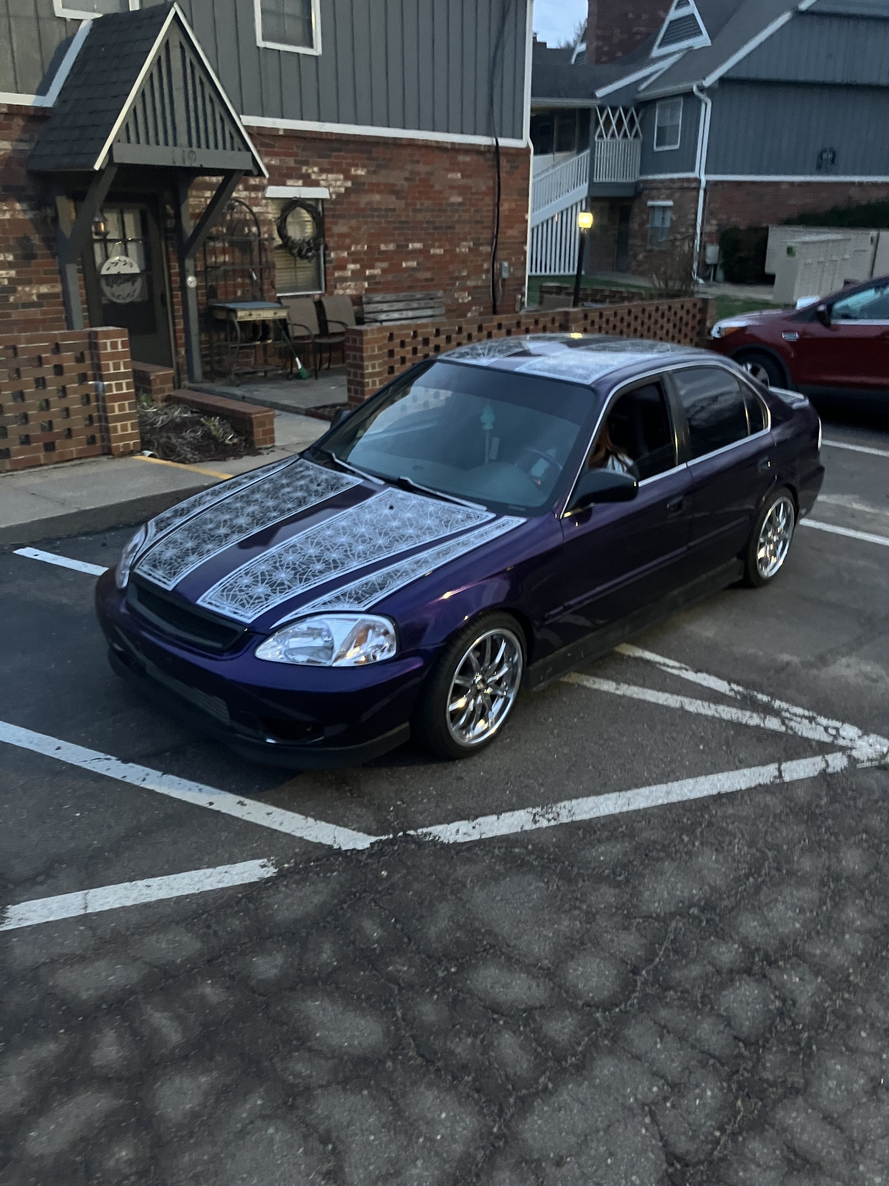 Big Purp — a purple 1999 Honda Civic drag car