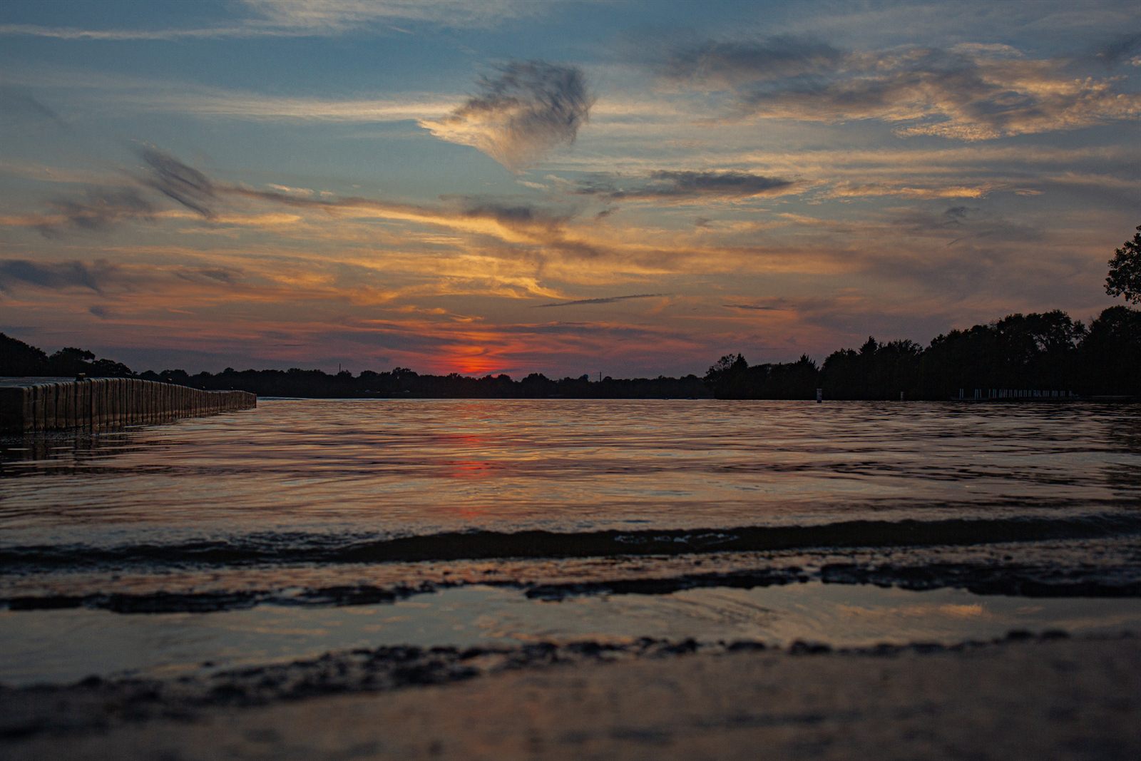 Sunset over the lake